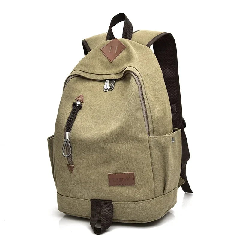 New Fashion Men Canvas Backpacks Large School Bags for Teenagers Boys Girls Travel Laptop Backbag Mochila Rucksack High Quality