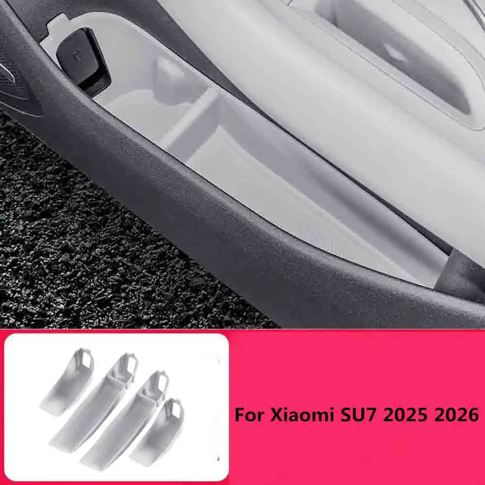 Fit For Xiaomi SU7 2025 2026 Door Slot Storage Box Pad TPE Soft Rubber Waterproof Storage Pad Water Cup Interior Accessories