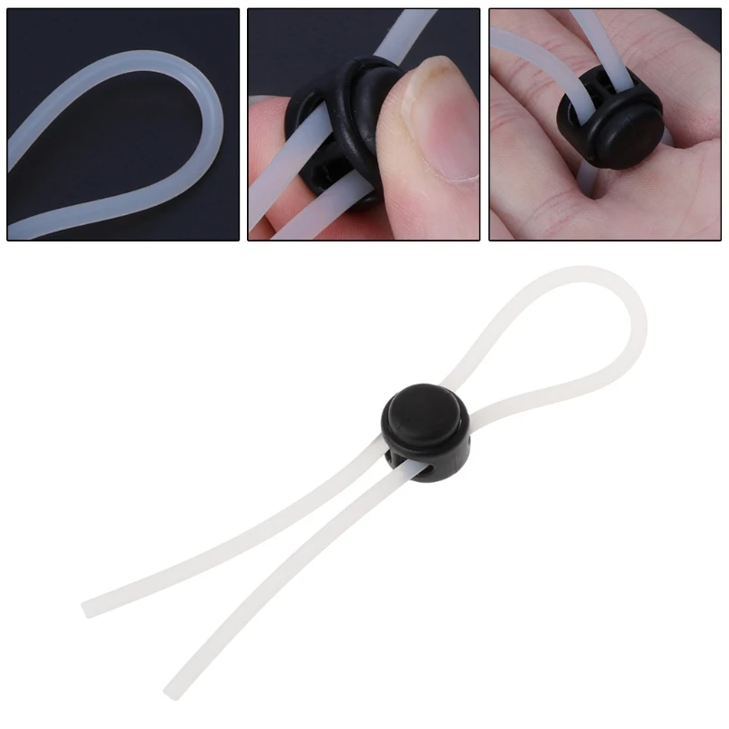 Adjustable Transparent Silicone Cock Penis Ring for Men Enhancer Prolong Sex Aid Tool 13cm