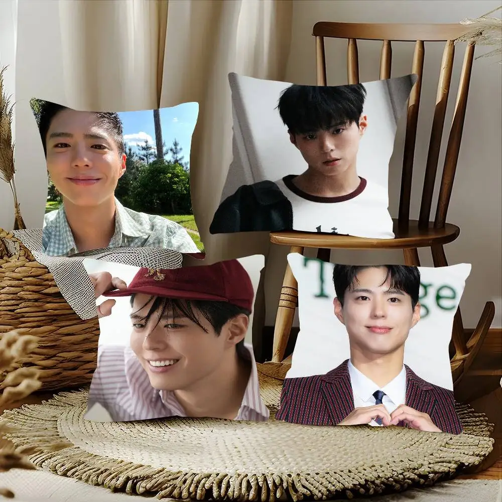 South Korean Actor Park Bo Gum Pillow Case Fashion Square Pillowcase Bedroom Sofa Room Ins Decoration Leisure