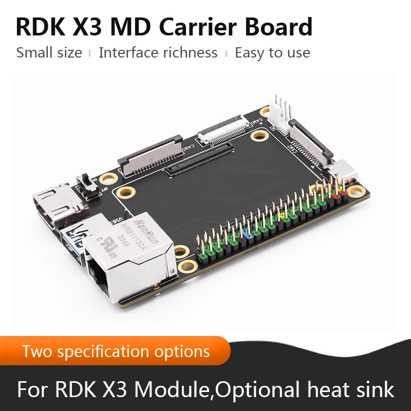 

RDK X3 MD Carrier Board Hyper IO C13, C12 Mini 1.5 GHz 4k60fps 5 Tops Expension Board for RDK X3 Module