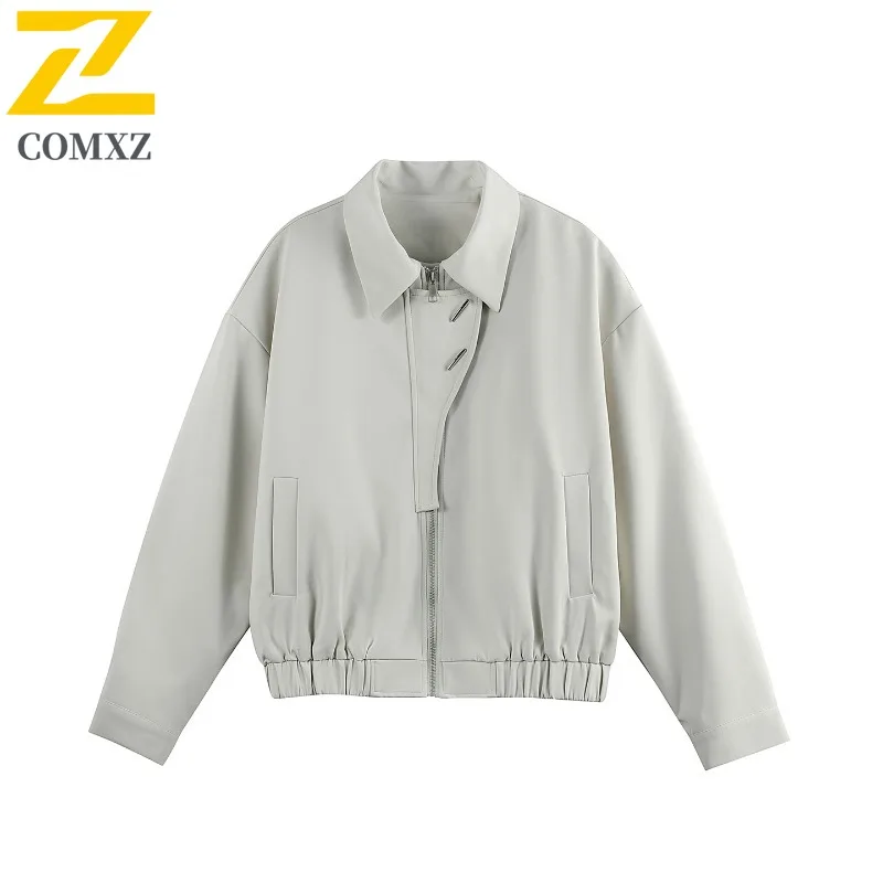 

COMXZ Casual Stand Collar Men Jacket Outdoor Biking Light Motorcycle Coats Urban Style Comfortable Wind Resistant Autumn Coat