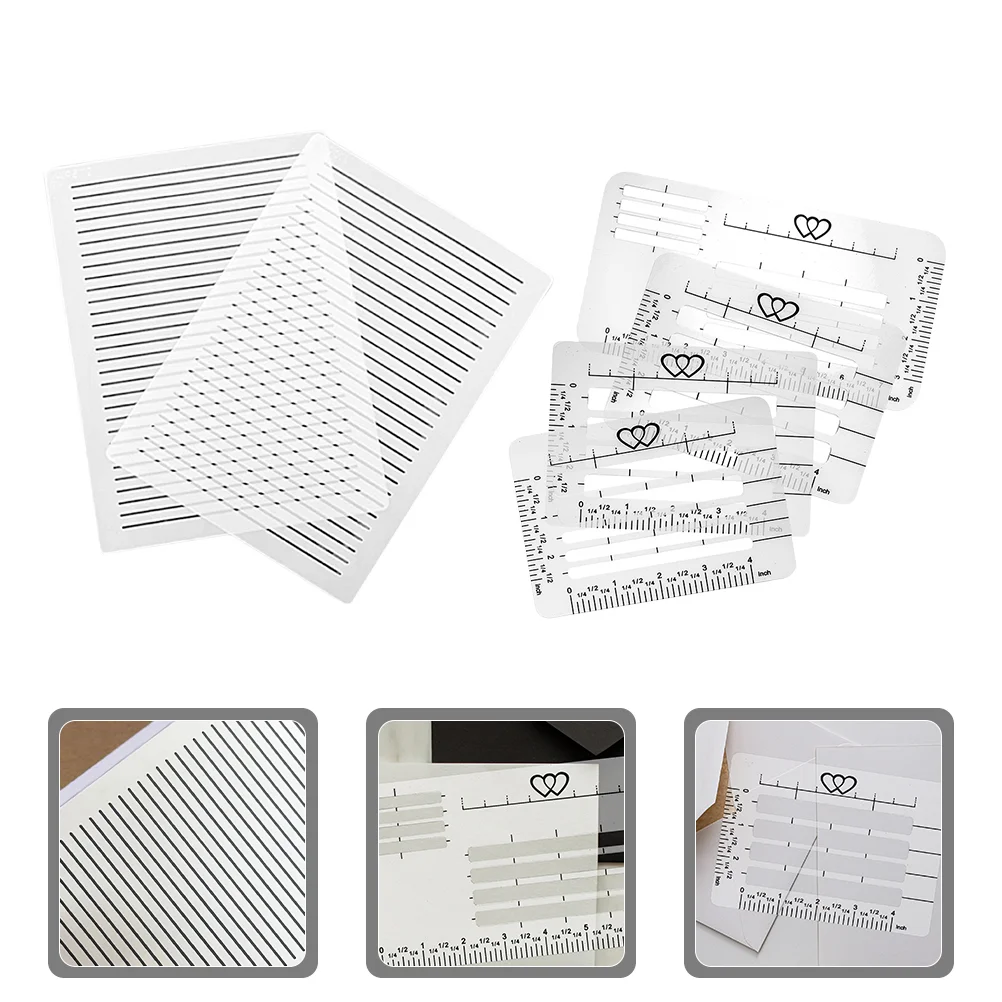 12 Pcs Letter Format Template Calligraphy Stencil Letters Envelope Guide Card Size Plastic