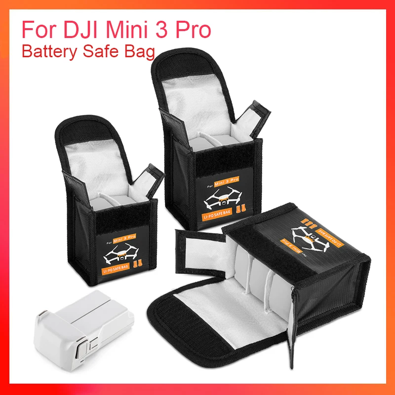 Flight Battery Safe Bag for DJI Mini 3 Pro Battery Protective Case Transport Safe Explosion-proof Storage Bag Accessories