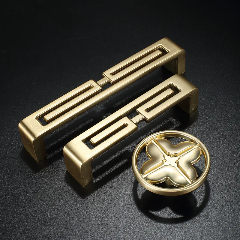 New Chinese style cabinet door handle golden cabinet door handle drawer handles bathroom cabinet counter handles