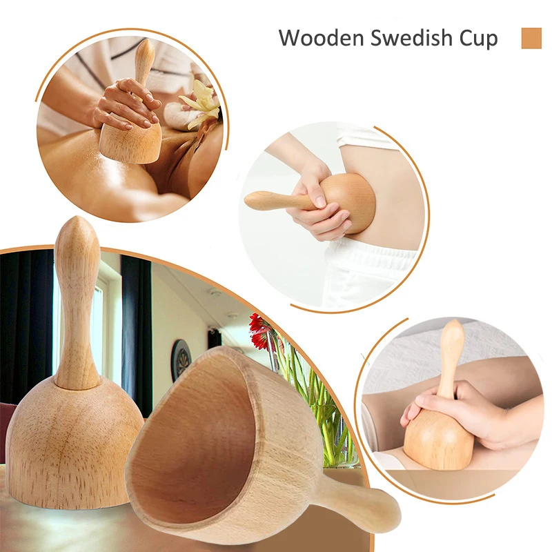 

Wooden Gua Sha Tool Scraping Board Massage Cup for Back Legs Abdomen Body Shaping Anti CelluliteWood Massager Guasha Therapy