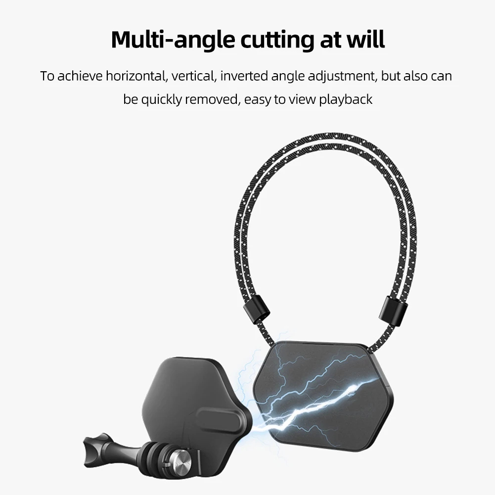 Set Halter dudukan magnetik, aksesori kamera pelepasan cepat kalung braket untuk Gopro Hero 12 11 10 9 8 7 Insta360