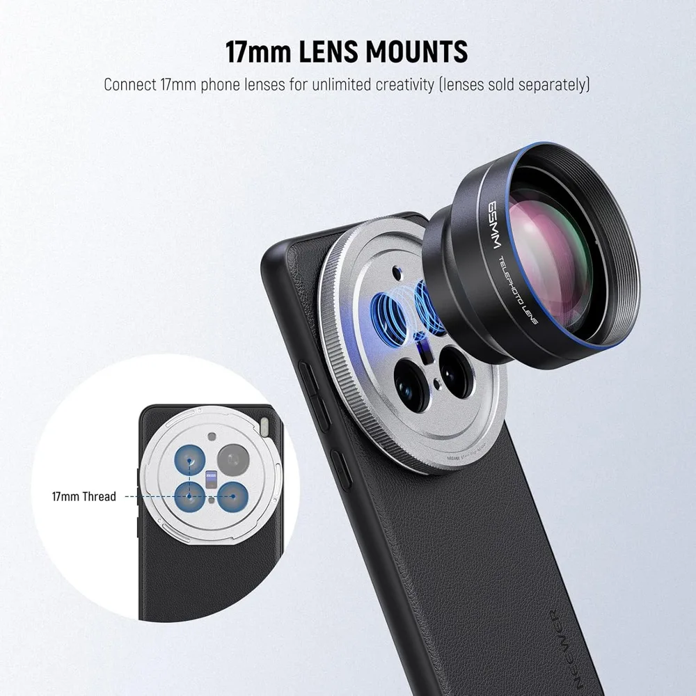 NEEWER Schutzgehäuse für Smartphones, mit 17-mm-Objektivhalterungen und 67-mm-Filteradapter für VIVO X300 ULTRA/PRO – Detail 3