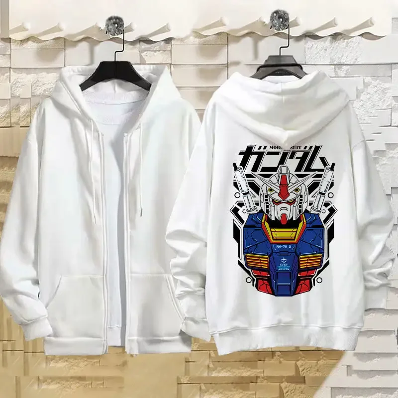 Gundam Astray Snapnait 2025, neuer heißer weißer Kapuzenpullover für Herren, Anime-Rückendruck, Baumwolle, lässig, Herbst und Winter, Streetwear, Mode, Cosplay