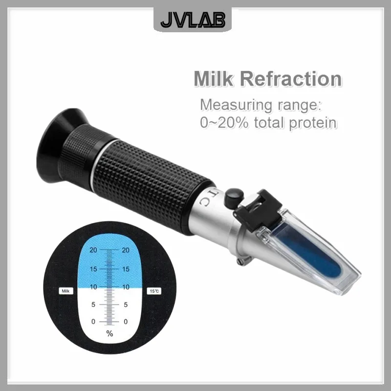 

Portable Handheld Milk Refractometer 0-20% Soy Milk Meter Refractometer For Detection Concentration 0~20% Brix Built In ATC