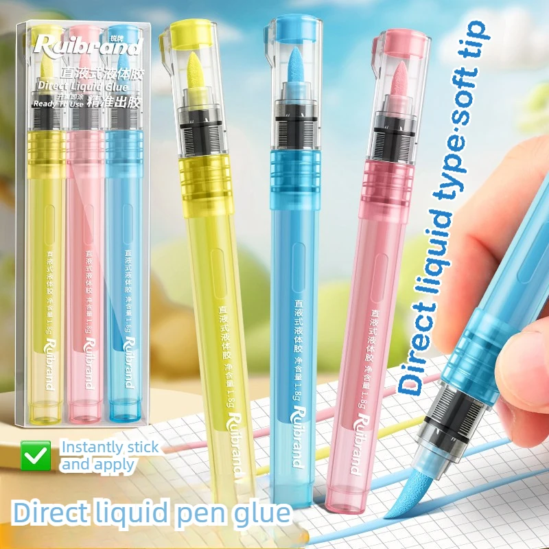 Liquid Glue Pen Washable Refillable High Viscosity Strong Adhesive Dot Glue Pen DIY School Office Supplies Stationery