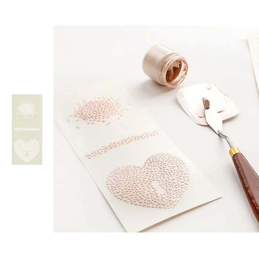 Vielseitige Hochzeits-Schablonen: Romantische Blumen-, Herz-, Ring-, Umschlag-, Schlüssel- und Fächer-Muster-Stanzformen für Kartenherstellung, Scrapbooking und DIY-Basteln