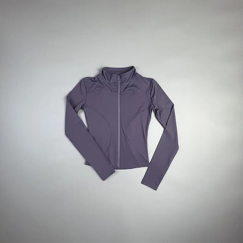 2025 New Yoga Coat Short Sports Jacket WOMEN'S Fitness Clothes Slimming Body Sculpting Zipper Yoga Jacket