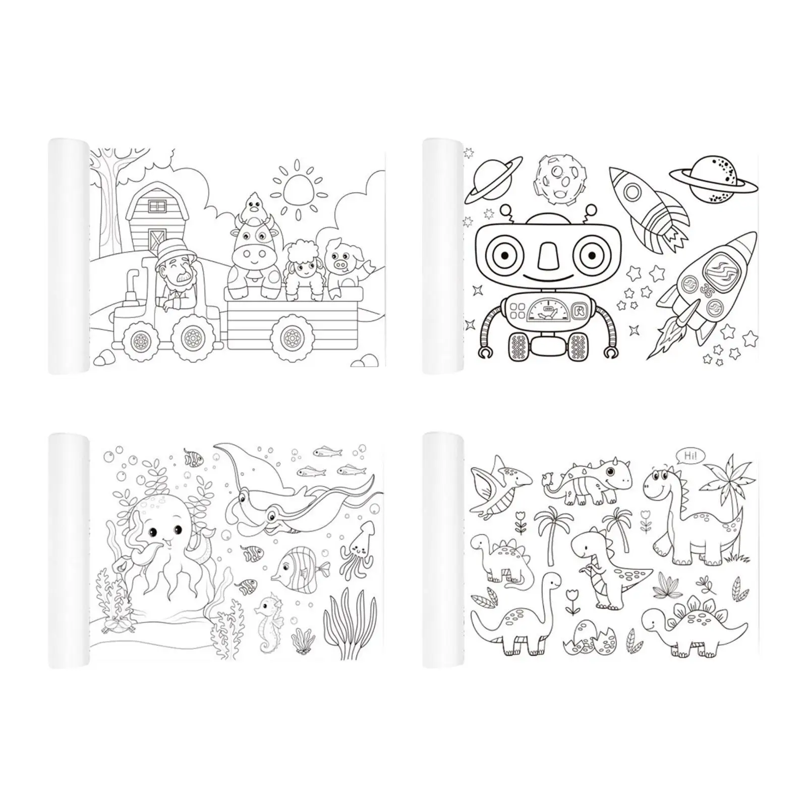 Drawing Roll for Kids, Brinquedos educativos, Livro de colorir, Papel para meninos e meninas