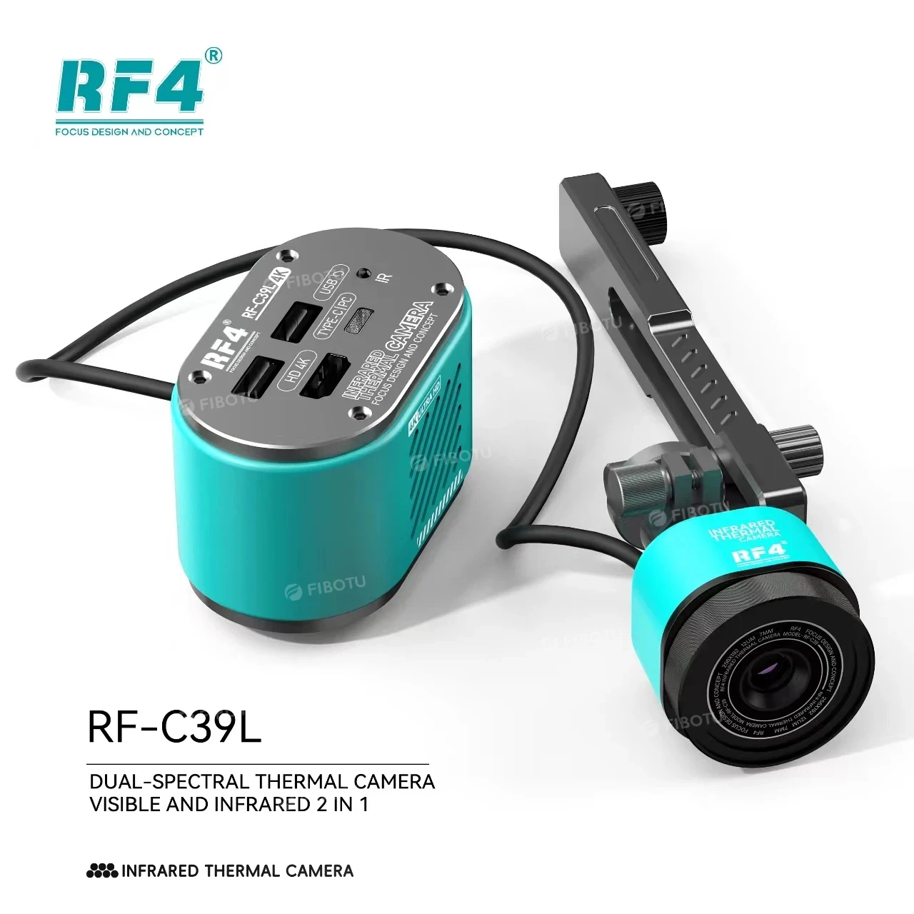 Dual Spectral Thermal Imager 4k Camera RF-C39L,No Computer Or Phone Required Captures Both Visible And Infrared Thermal Images