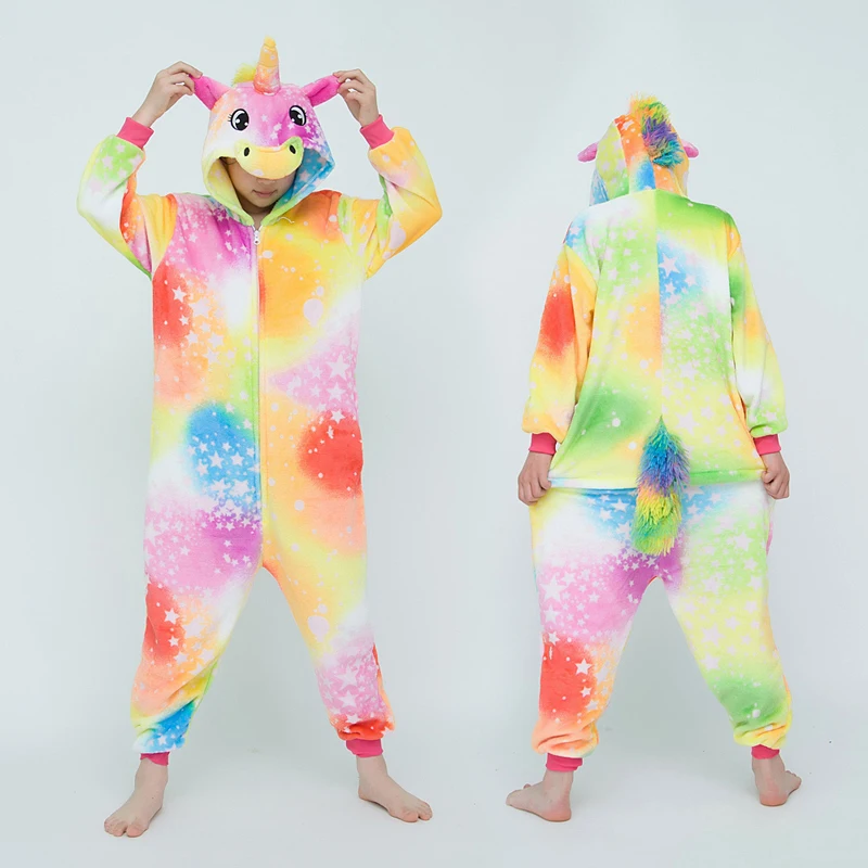 Kigurumi Einhorn Onesies Kinder Kinder Tier Overall Mädchen Jungen Pyjamas Anime Cosplay Kostüme Für Weihnachten Halloween Party