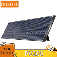 OUKITEL PV200 Foldable Solar Panel with Kickstand, 21.7% Solar Conversion Efficiency, IP65 Waterproof