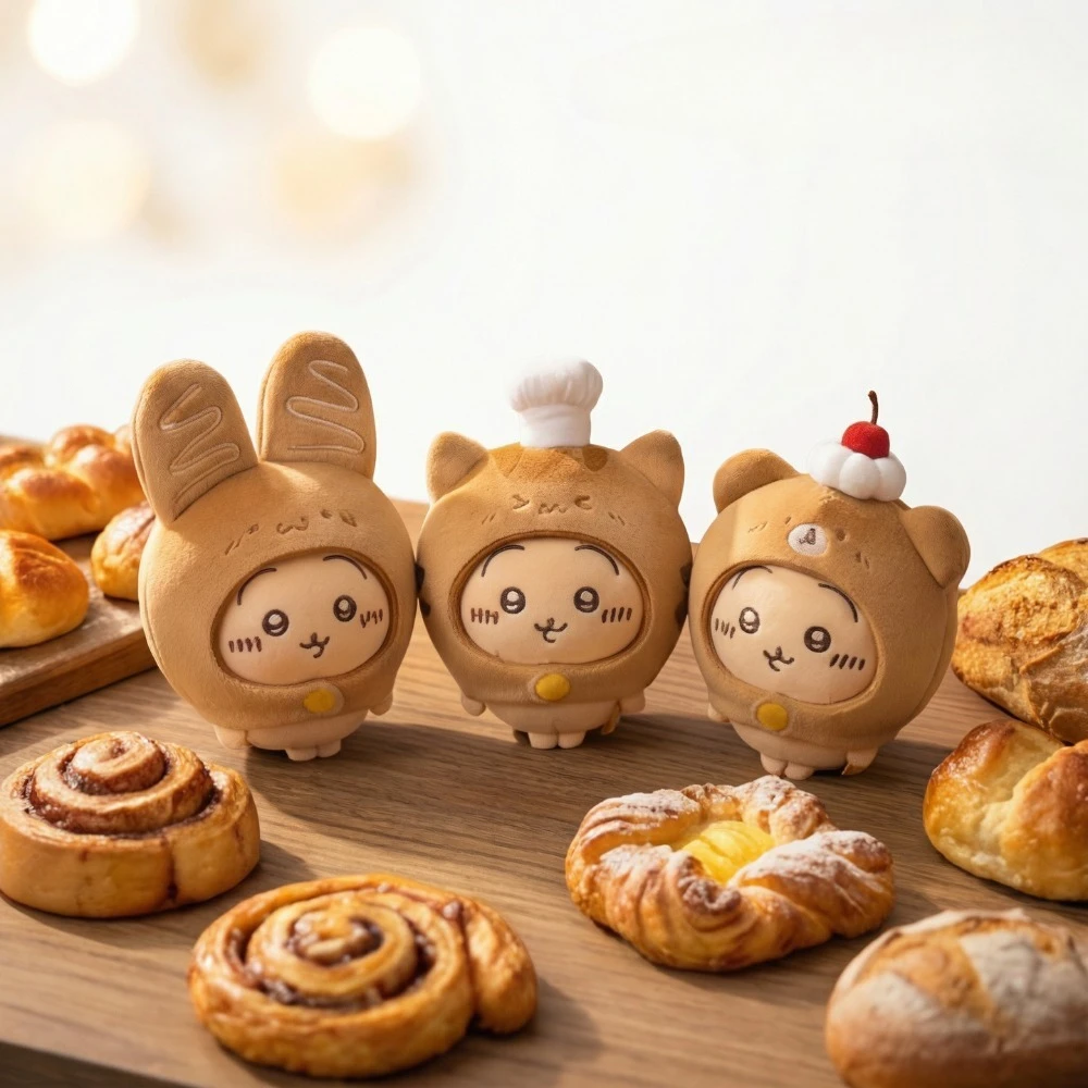New Chiikawa Burnt Bread Series Usagi Bag Charm, Cute Plush Pendant, Birthday Gift & Ornament