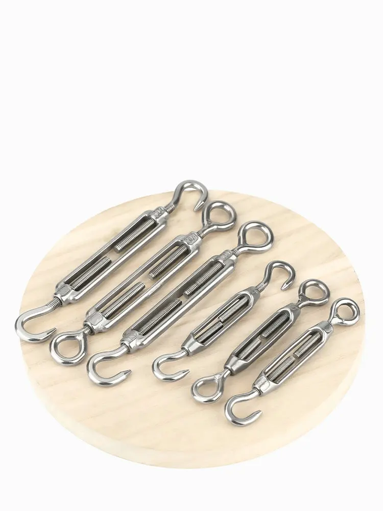 M4-M16 Marine Grade 316 Stainless Steel Adjust Chain Rigging Hooks & Eye Turnbuckle Wire Rope Tension Device Line Type OO/OC/CC