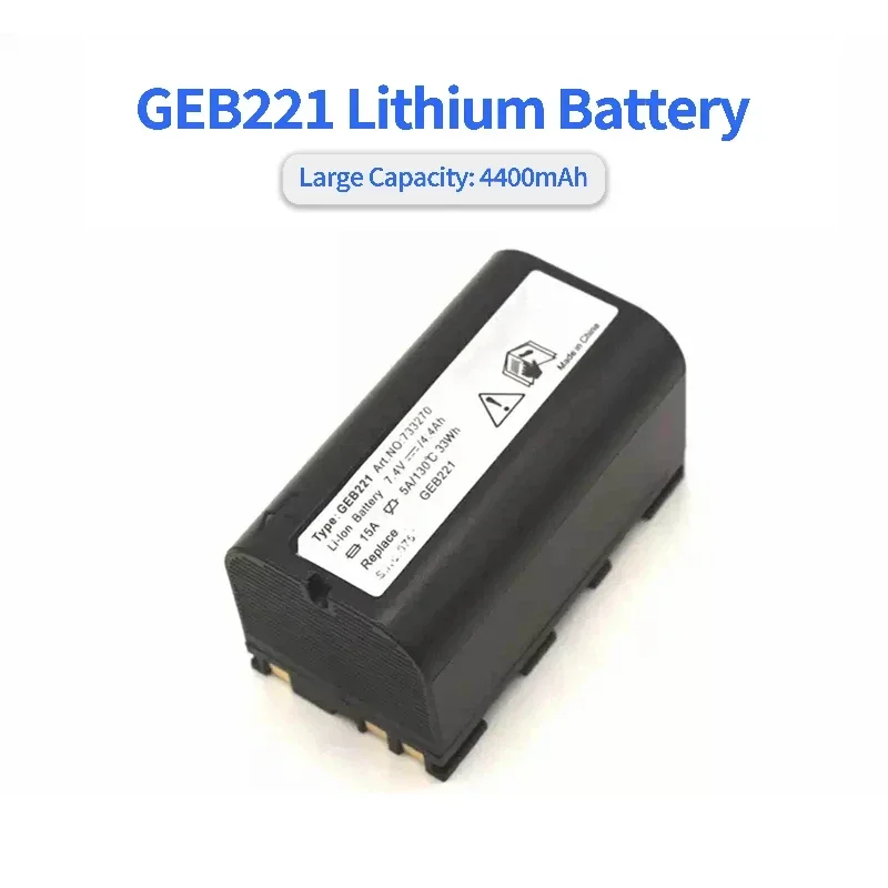 

GEB221 Rechargeable Battery for Total Station TPS GPS All System 1200 and Piper 100/200 Lasers 7.4V 4400mAh Li-ion Battery