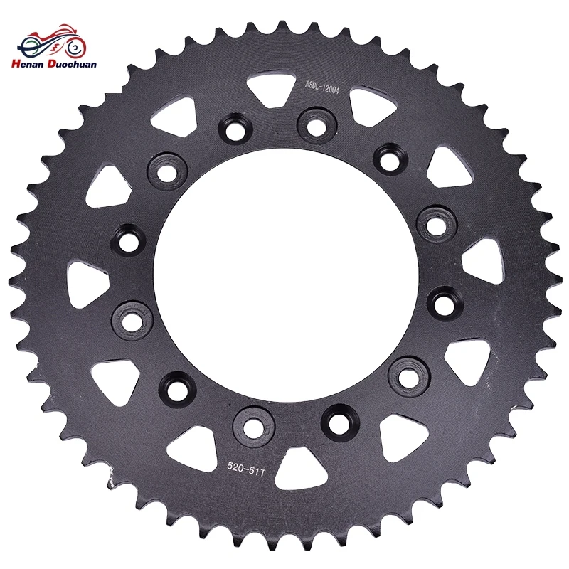 

520-51T 45# Steel Rear Sprocket for Honda CR125 1983-1999 CR250 84-86 88-89 CR500 84-91 CRF250 04-10 CRF450 05-21 CR 125 250 500