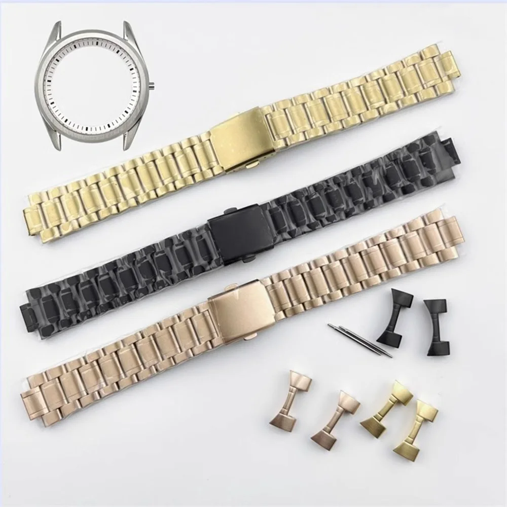 NH35 Case, Solid Steel Band, Modified Steel Strap Case, 316 Stainless Steel Diver's Strap Butterfly Clasp Assembly Accessories