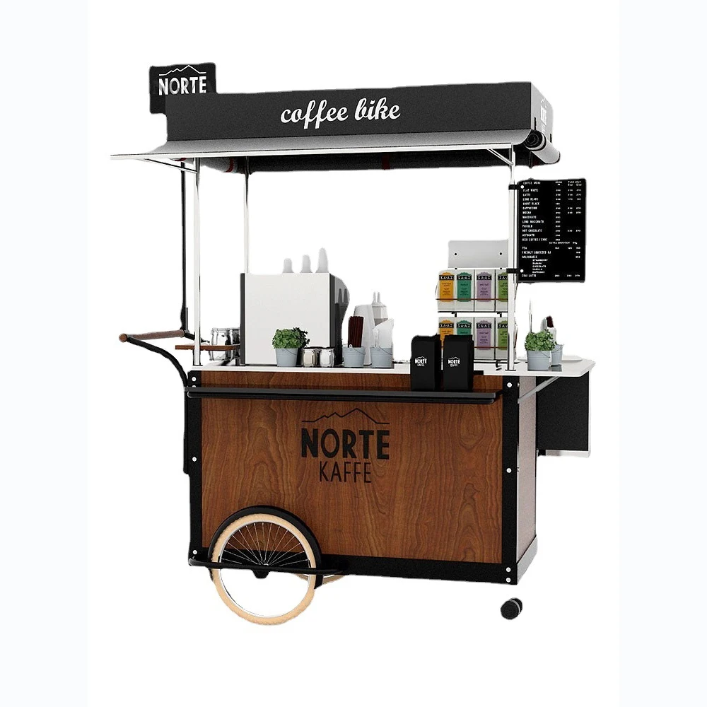 Customized Portable Vending Flower Cart Hand Push Wedding Decorations Trolley Catering bicycle bike For Outdoor Event Festival