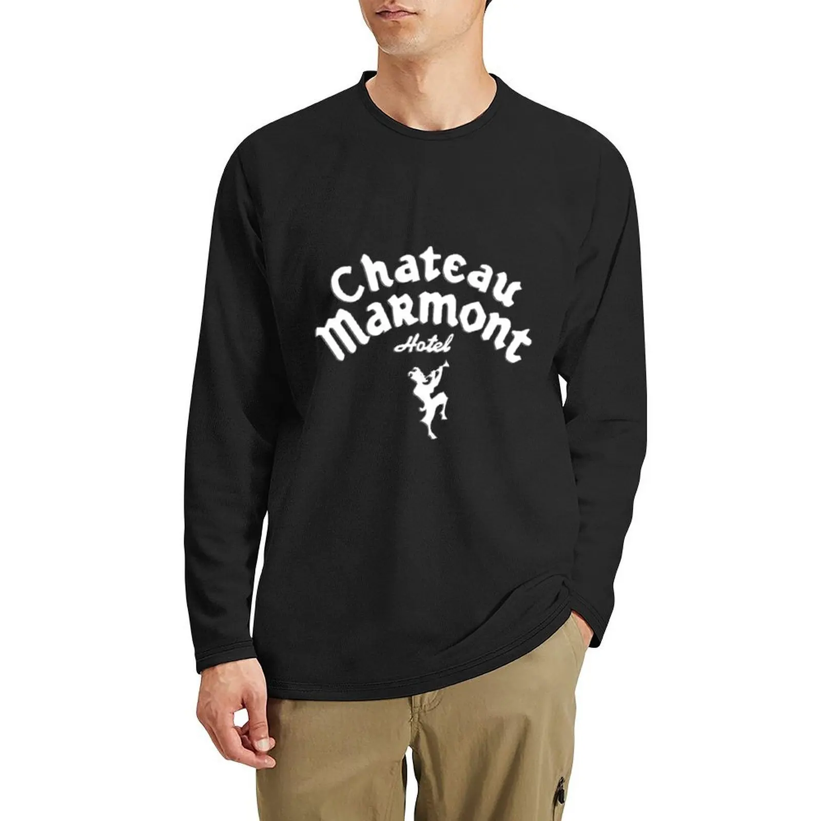 Camiseta larga Chateau Marmont, camiseta de gran tamaño, camiseta gráfica, camiseta divertida, nueva edición, camisetas gráficas para hombres