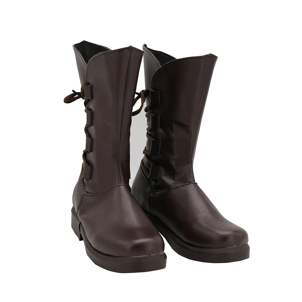 Sepatu Coklat Rey Skywalker Sepatu Cosplay Rey Sepatu Kulit Dibuat Sesuai Pesanan