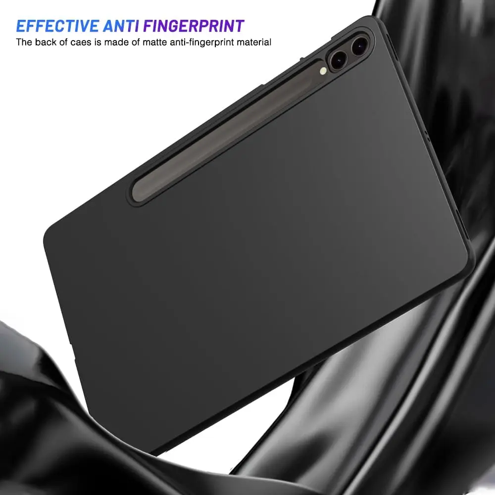 Soft Case For Samsung Galaxy Tab S9 A9 2023 S7 FE S8 S9 Plus Ultra 12.4 Flexible Silicone TPU Black Protective Shell Back Cover