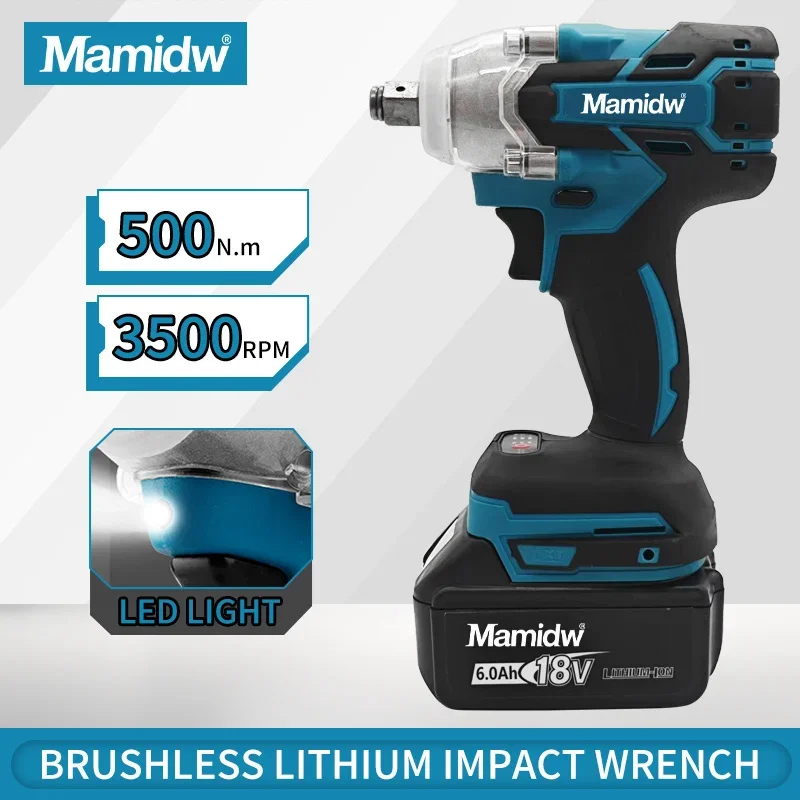 

Mamidw 500N.M cordless electric, high torque car repair power tools (Tools Only) For Makita 18v Battery PIN