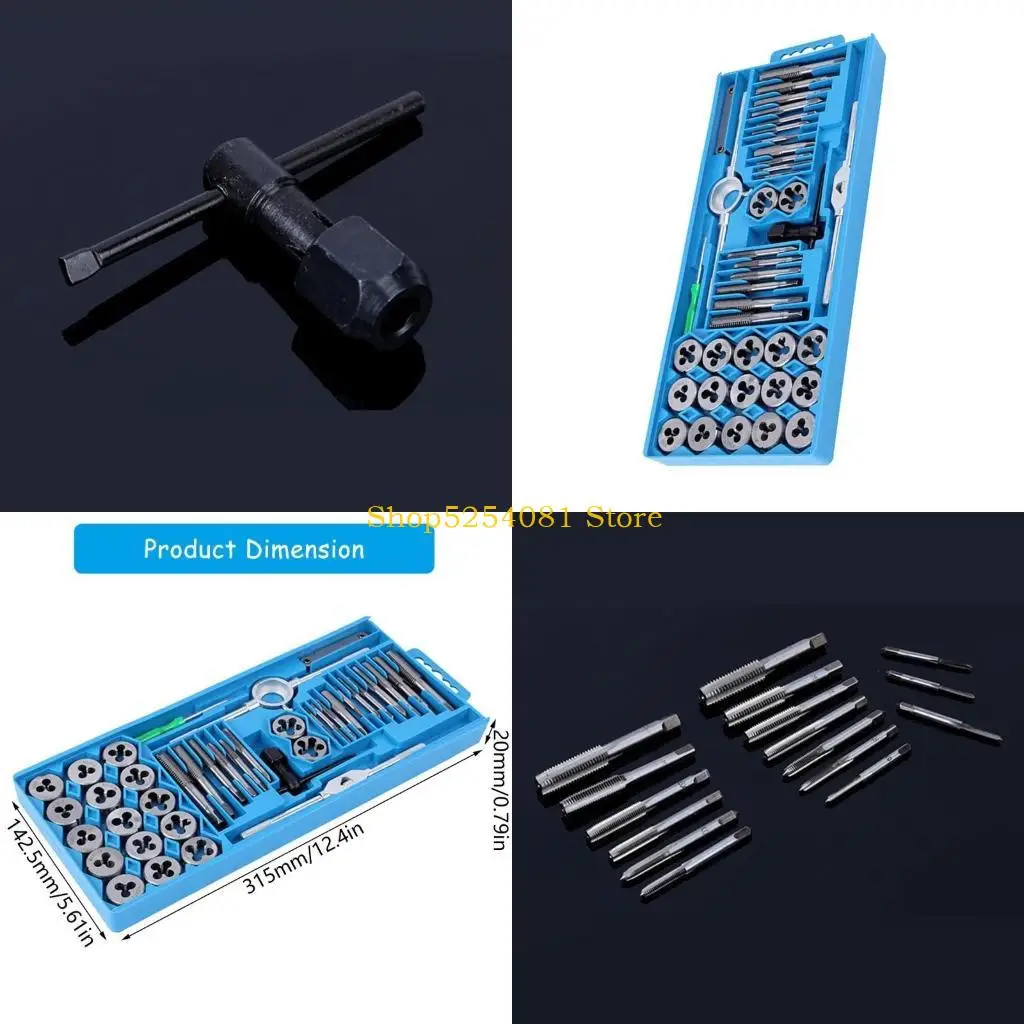 axyc-40-pezzi-versatile-set-maschi-e-filiere-per-riparazione-filettatura-trapano-per-attivita-domestiche-e-officina
