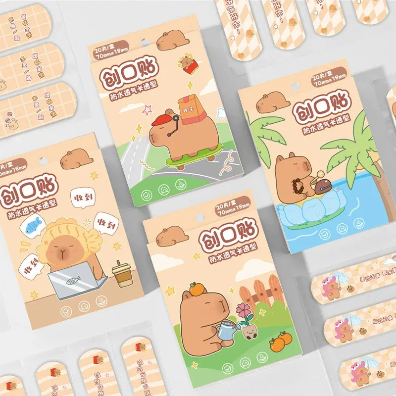 20pcs/lot Cartoon Animal Pattern Band Aid Hemostasis Adhesive Bandages First Aid Emergency Kit Wound Plaster Patches