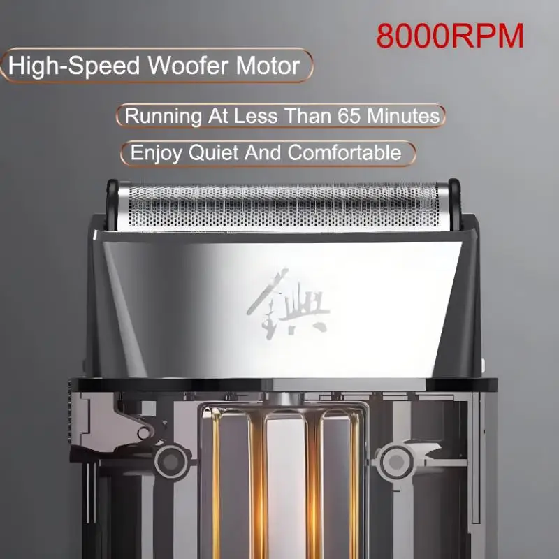 Мужская электробритва Madeshow-M7, съемная моющаяся головка с магнитной левитацией, длительный срок службы батареи, 8000 об/мин, бутиковое качество