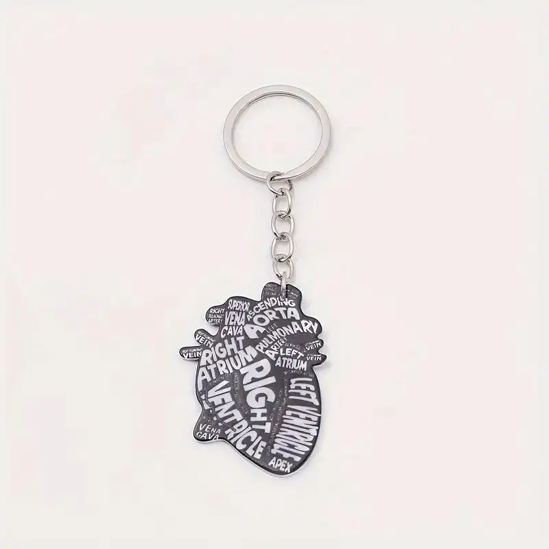 tech keychain Anatomical Heart Diagram keyring, Telemetry Cardiology Nurse keychian, Monitor Tech Nursing