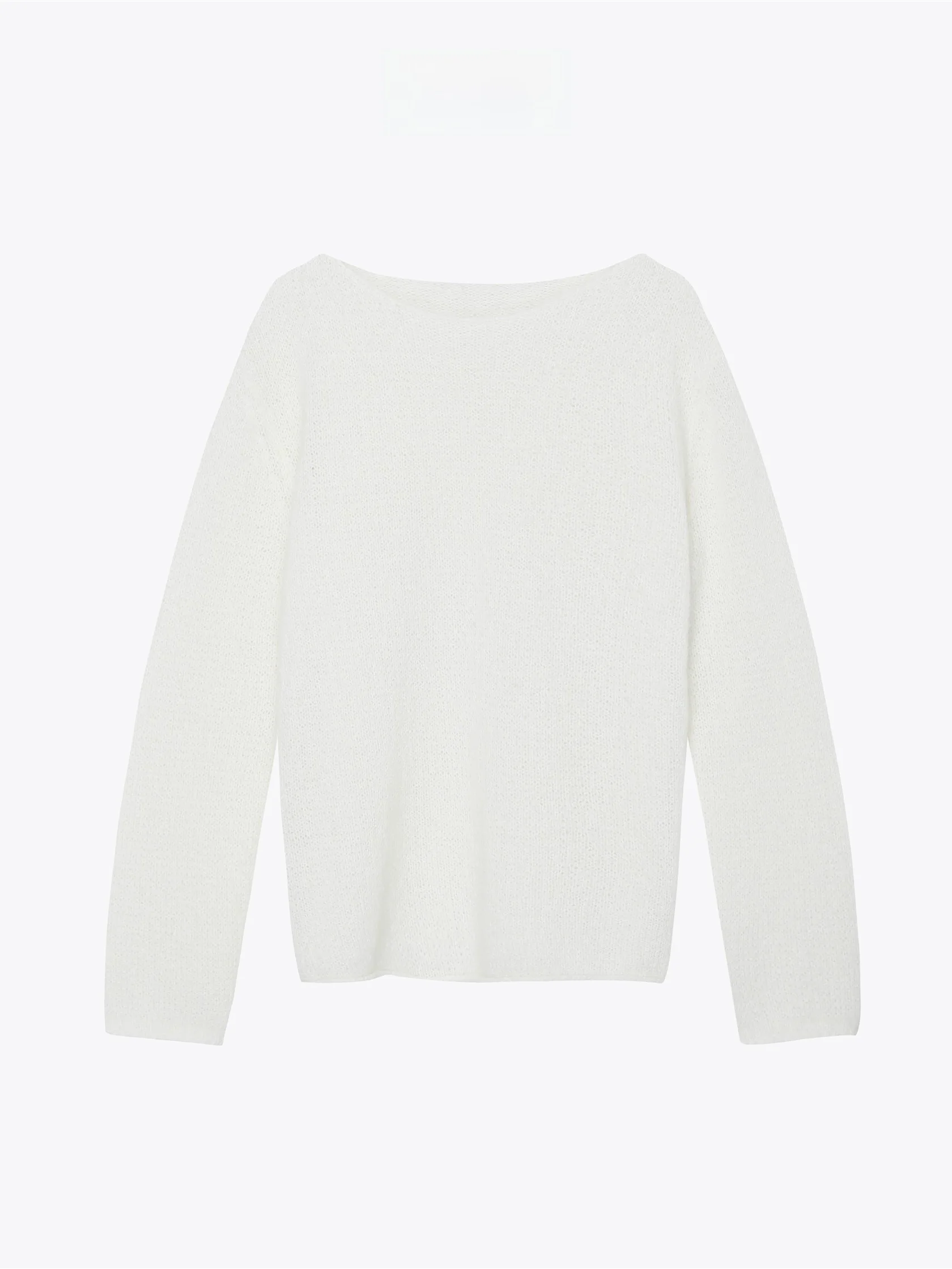 

Мягкий уютный вязаный свитер свободного кроя из пушистого мохера и шерсти для женщин, комфортный вязаный топ из смесового хлопка и полиэстера