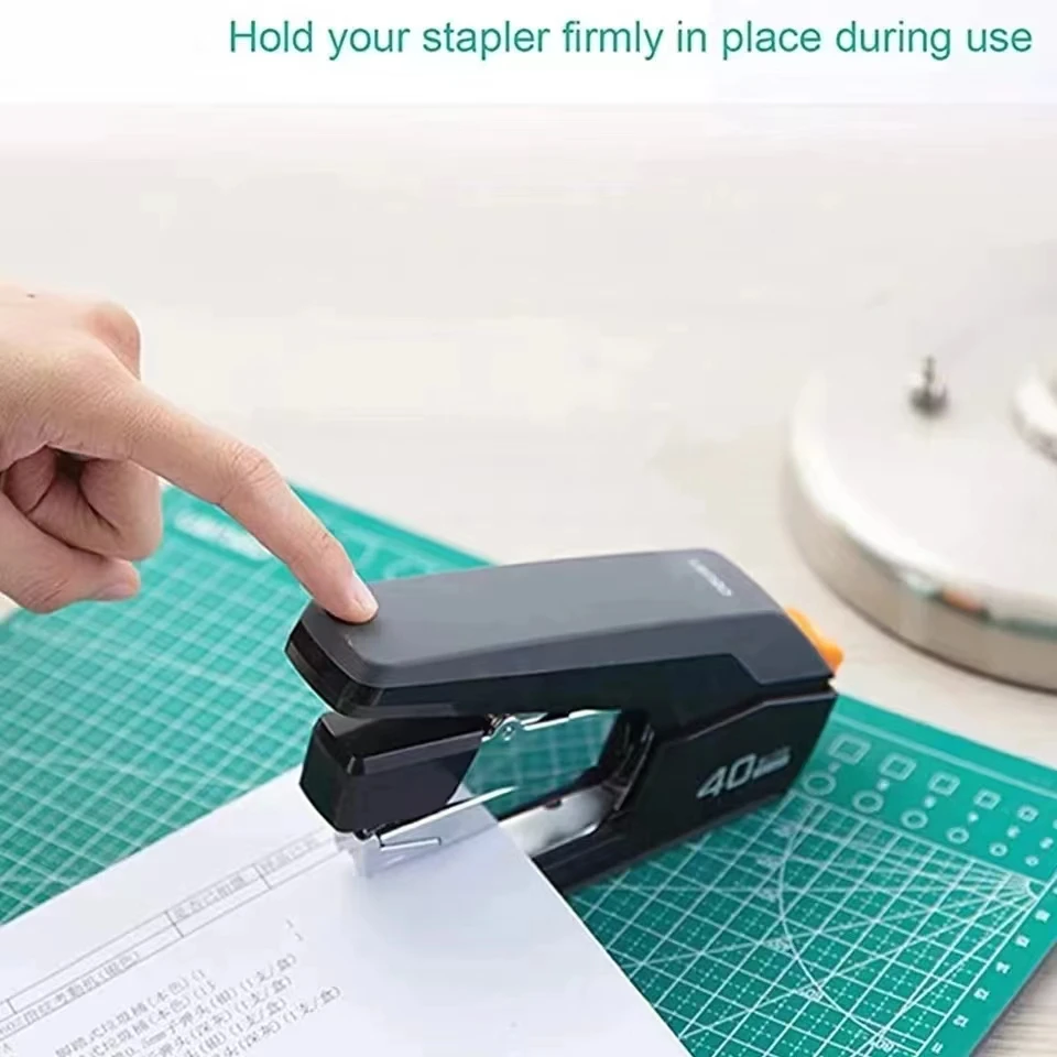 Effortless Desktop Stapler, 40-50 Sheet Capacity, One Finger Stapling, Easy to Load Ergonomic Heavy Duty Stapler