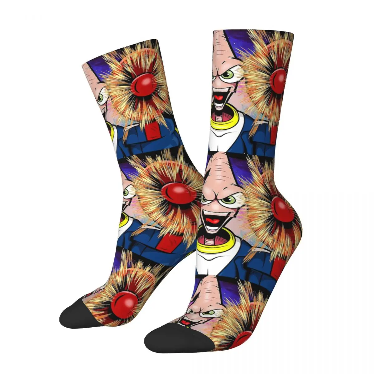 Funny Crazy compression Sock for Men Worm Blast Hip Hop Vintage Battlefield First-person Shooter Games Seamless Boys Crew Sock