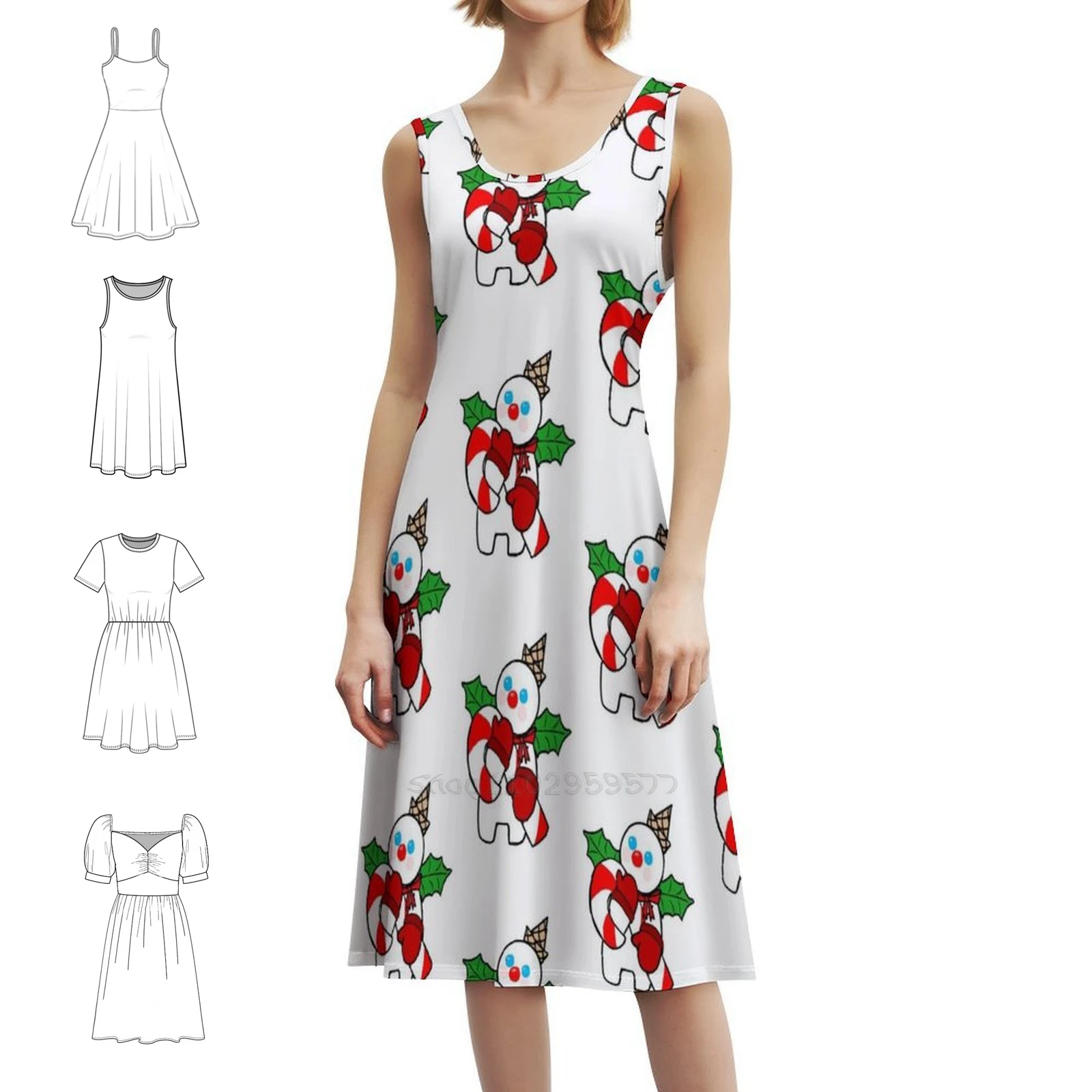 

Mr. Bingle With Candy Cane Sweetheart Neckline Dress Elegant Summer Party Dress For Women Mr Bingle Bingle Christmas Snowman