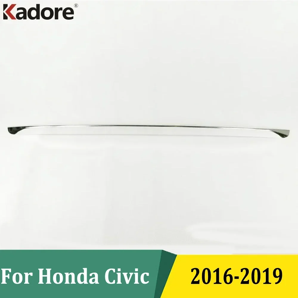 

For Honda Civic 2016 2017 2018 2019 Sedan Tail Bumper Strips Stickers Cover Rear Door Trunk Bottom Trim Car Styling Chrome
