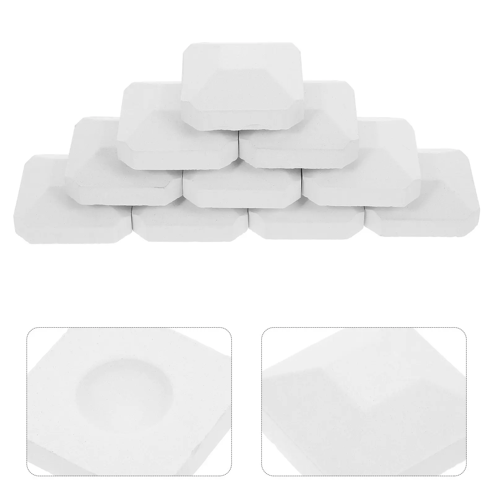 10Pcs Gas Grill Replacement Briquettes Cordierite Material Even Heat Distribution Flame Reduction Easy Install Outdoor Bbq