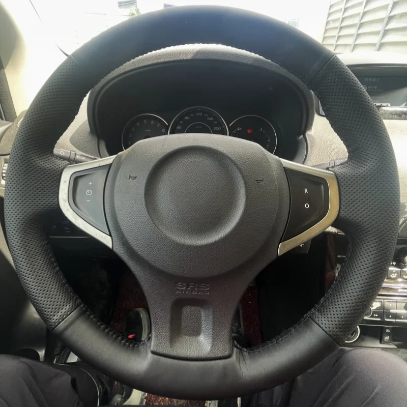 Кожаный чехол на руль из микрофибры для Renault Koleos 2009 2010 2011-2014 Samsung QM5 чехол на ручку салон автомобильные аксессуары