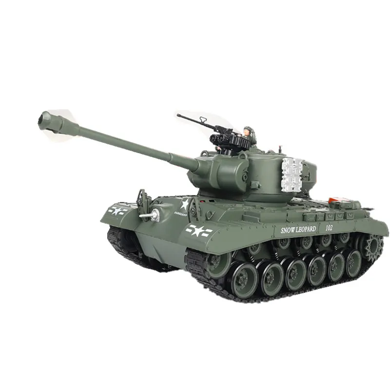 Toy RC Tank Shoot Bullet Smoking Infrared Remote Control Tank Tiger Military Model Vibrating Recoil With Sound Boy Gift toy