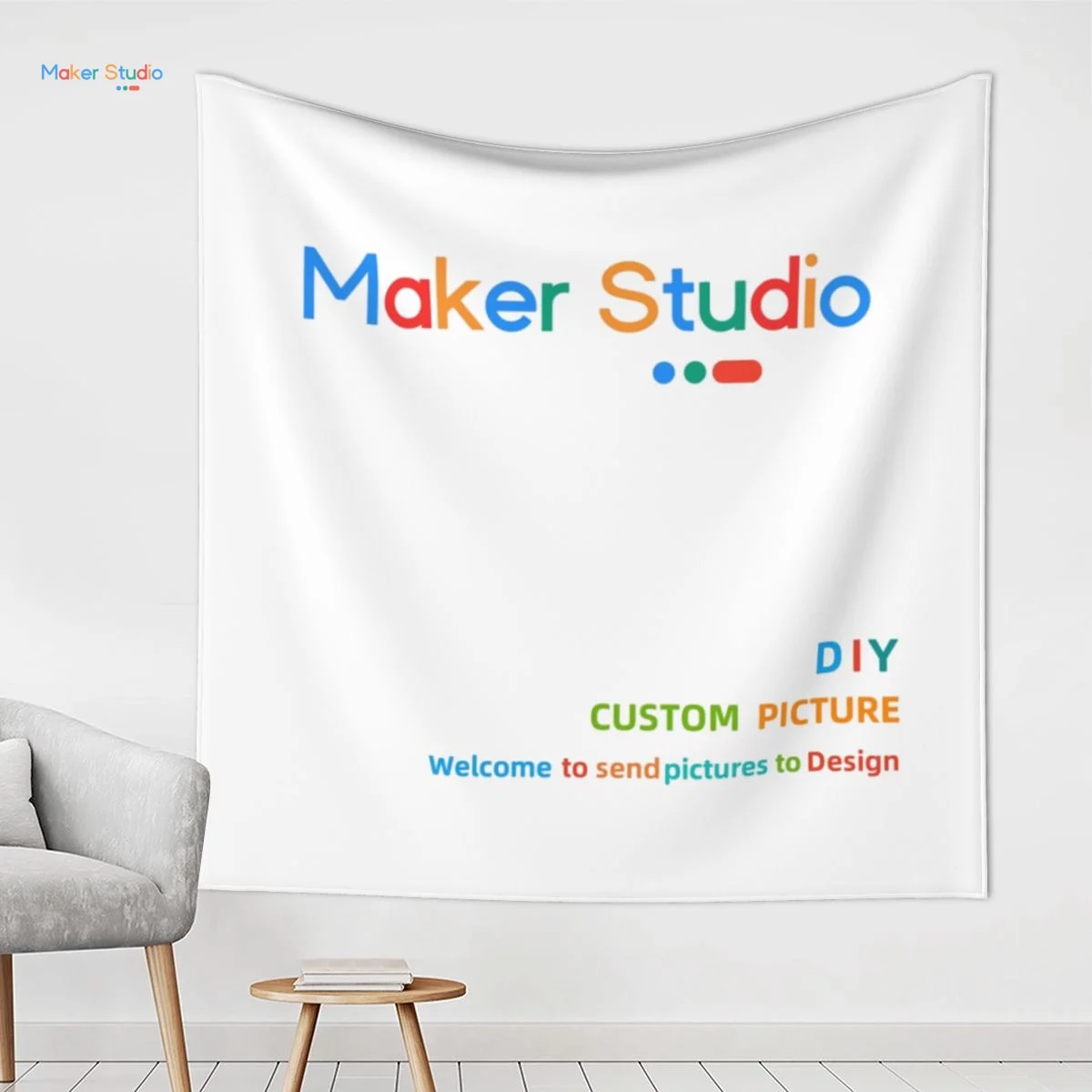 

Maker Studio DIY 680691627 10923 One Size Black Tapestry 59x59in 2