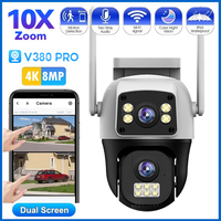 V380 Pro Security Camera 4K 8MP Ultra HD WIFI PTZ Dual Light Surveillance Camera Outdoor Wireless WIFI Smart Net Camera