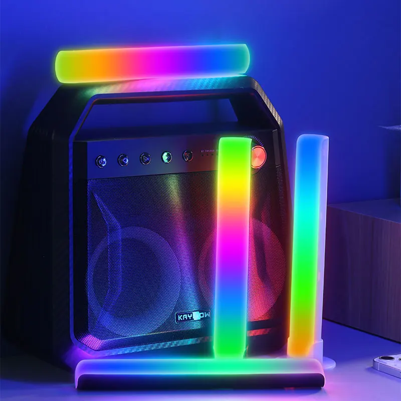 Lámpara de ritmo sincrónico controlado por voz, iluminación de 32LED con aplicación de música RGB, ambiente de fiesta de navidad