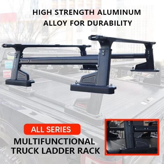 Universal Track System Tent Aluminum Folding Pickup Truck Ladder Rack Bed Rack For Truck