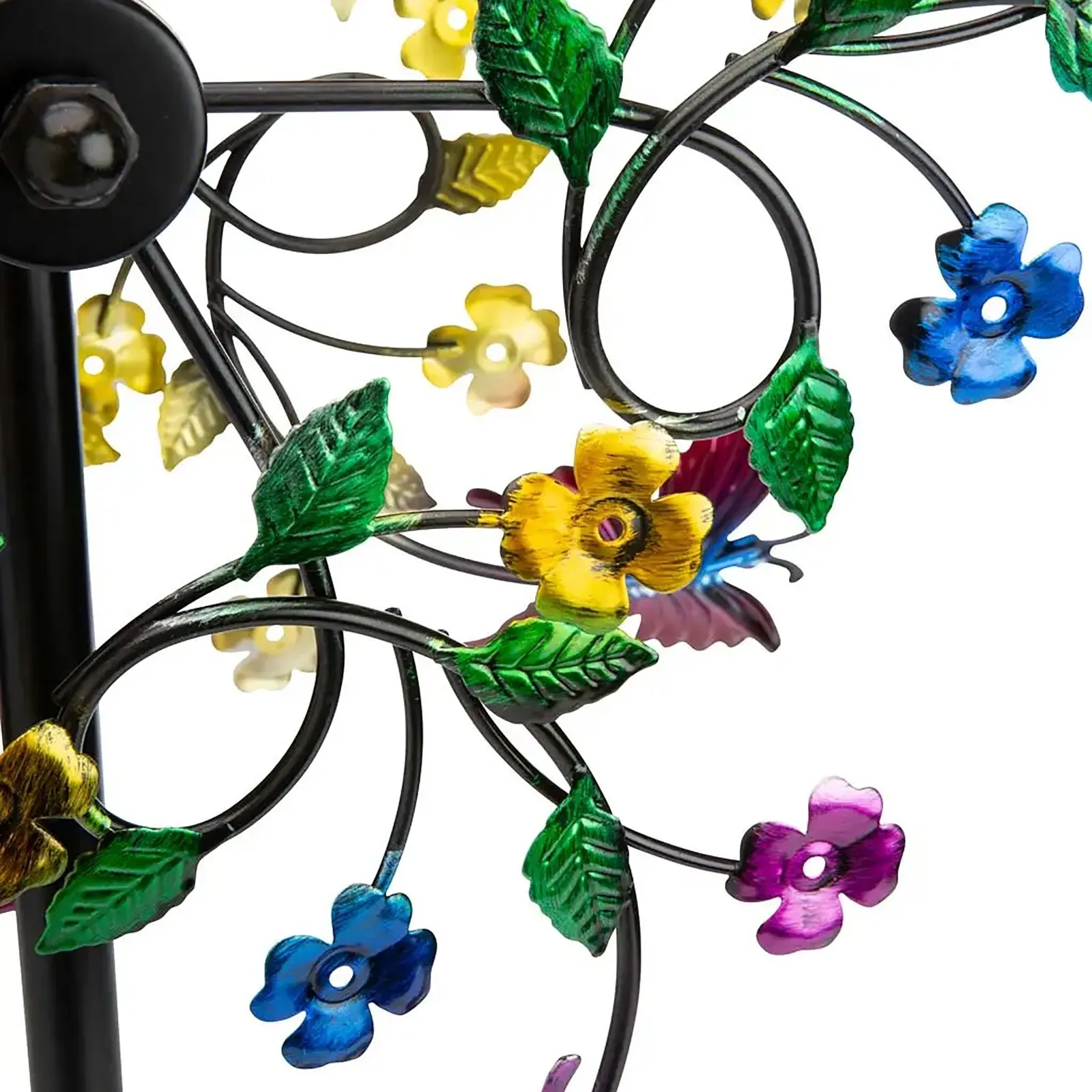 Colorful Butterfly Garden Wind Spinner Metal Stakes Flower Windmill Iron Art Handcrafts Garden Lawn Yard Decor Removable - view 5