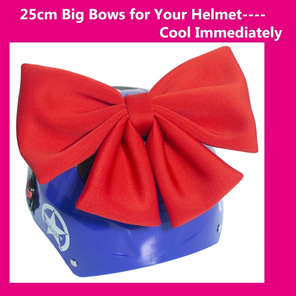 OYITKPS Motorcycle Helmet Accessories 25CM Design Sense Bow Knot Helmet Accessories Pretty And Lovely Helmet Decoration