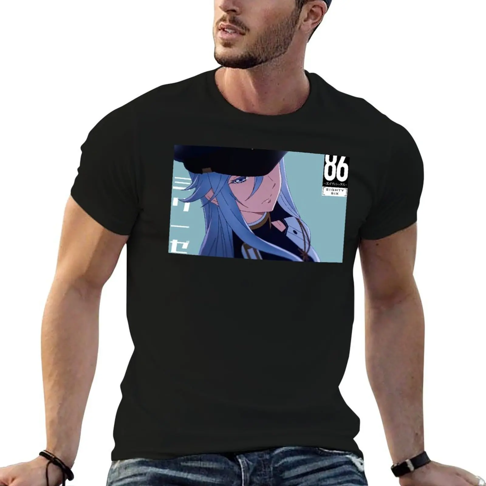 

Lena - 86 Eighty Six T-Shirt anime t shirts for man black cotton t-shirt plain for man package T-Shirt